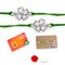 2CT Clover Leaf Charm Rakhi for Brother, Bhai Dooj, Clover, Rakhi for Sister, Clover Leaf Rakhi, Bhai Beej, Rakhri